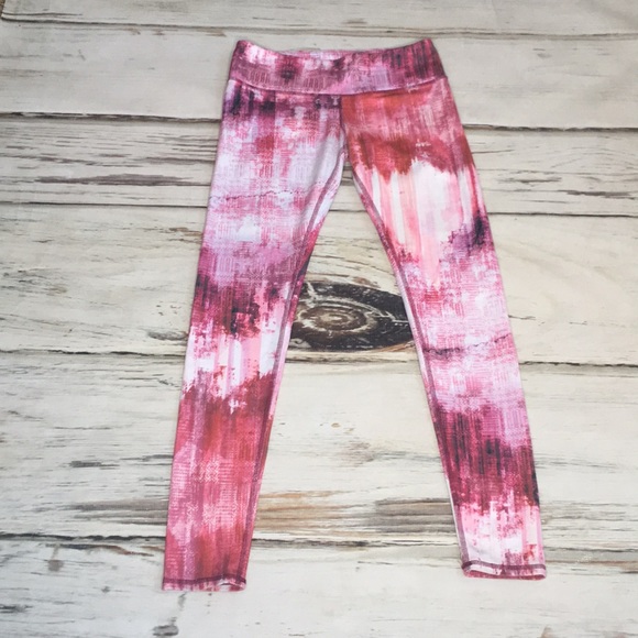 ALO Yoga Pants - Alo Workout Leggings Red Purple Tie Dye Medium